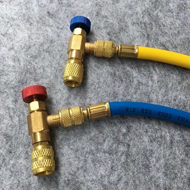 Air Conditioning Fluoride Safety Valve 1/4 Inch Brass R410A R22 Refrigerant Easy Installation