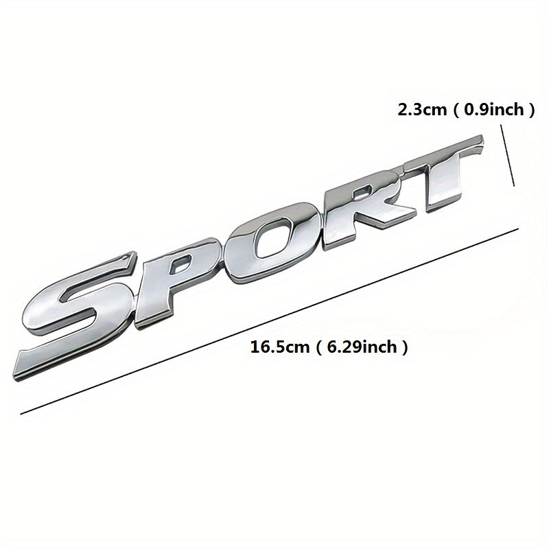 Chrome Sport Emblem Badge Plastik Avtomobil eshigi Dekor Dekal Aksesuarlar