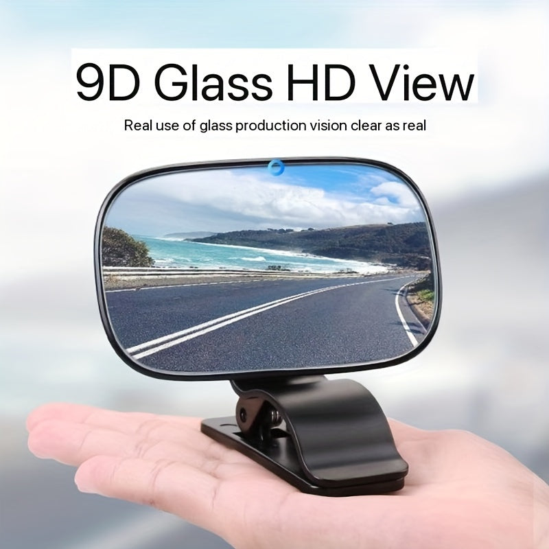 Universal Rearview Mirror for Cars Wide Angle Convex ABS Black