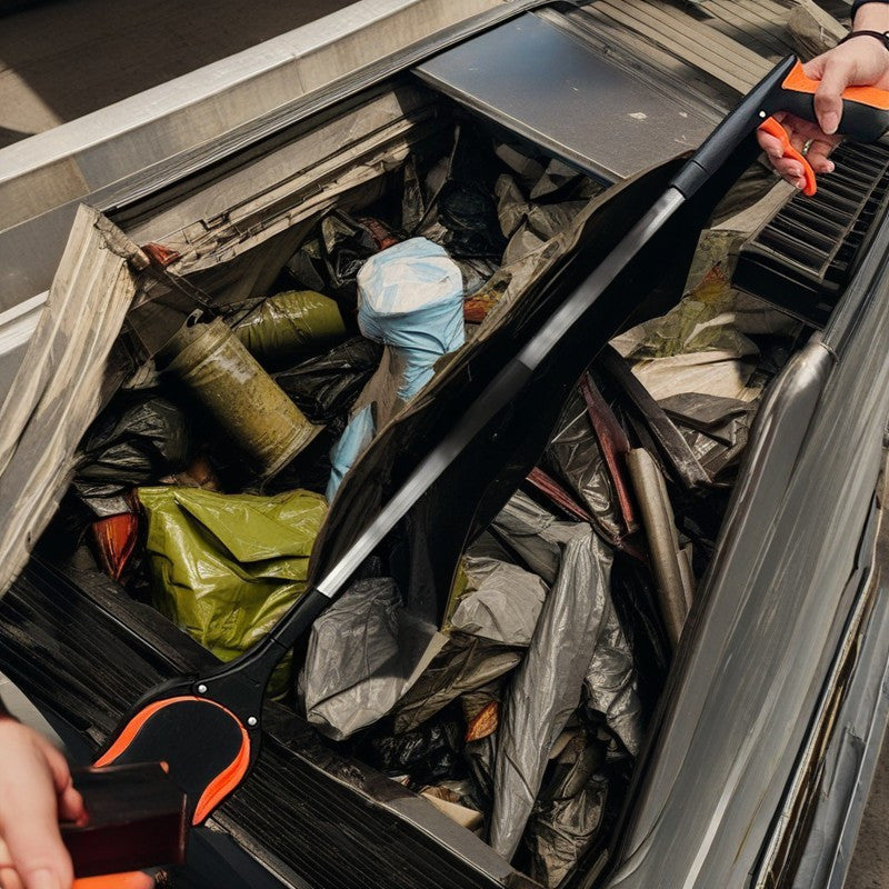 Atrof-muhitga e'tiborli sanitariya asbobi, bosimga javob beradigan, kuchga ta'sir qiladigan kengaytirilgan alyuminiy qotishmasi axlat klipi, vazn nazorati imkoniyatiga ega uy axlat yig'uvchi, bosimni sozlash mumkin bo'lgan va uzoq tutqichli axlat klipi