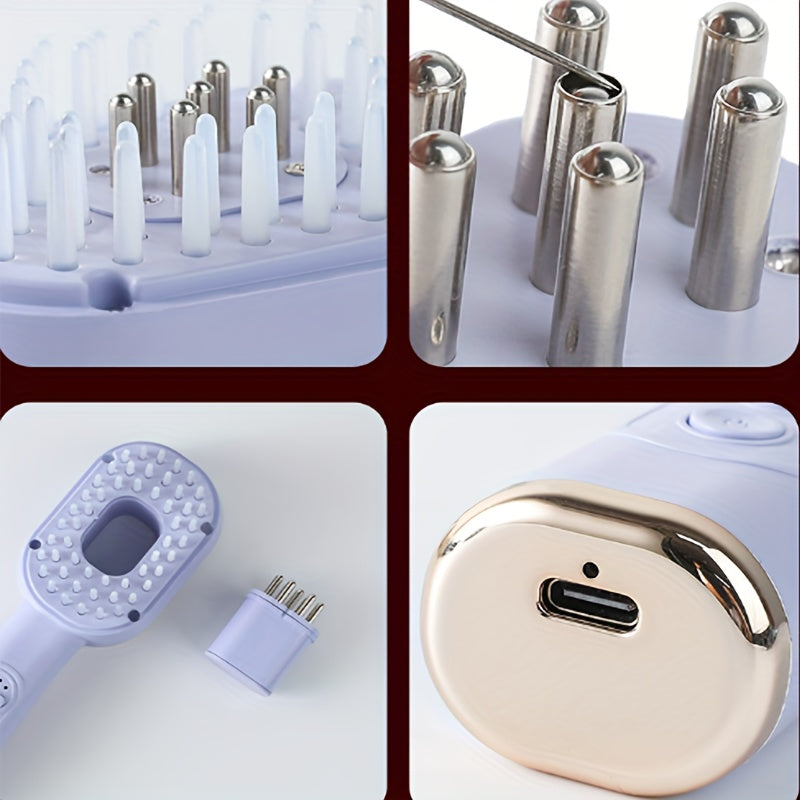 Electric Head Massager with Heating Vibration and Rechargeable Battery