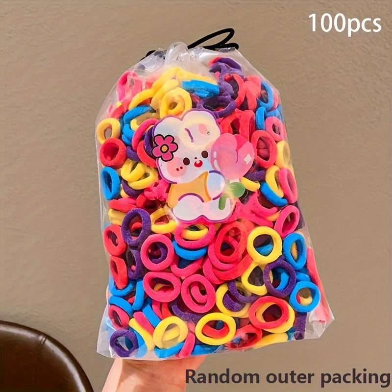 Kids Girls Hair Bands 100/200 Elastic Fabric Scrunchies Cute Gift Accessories