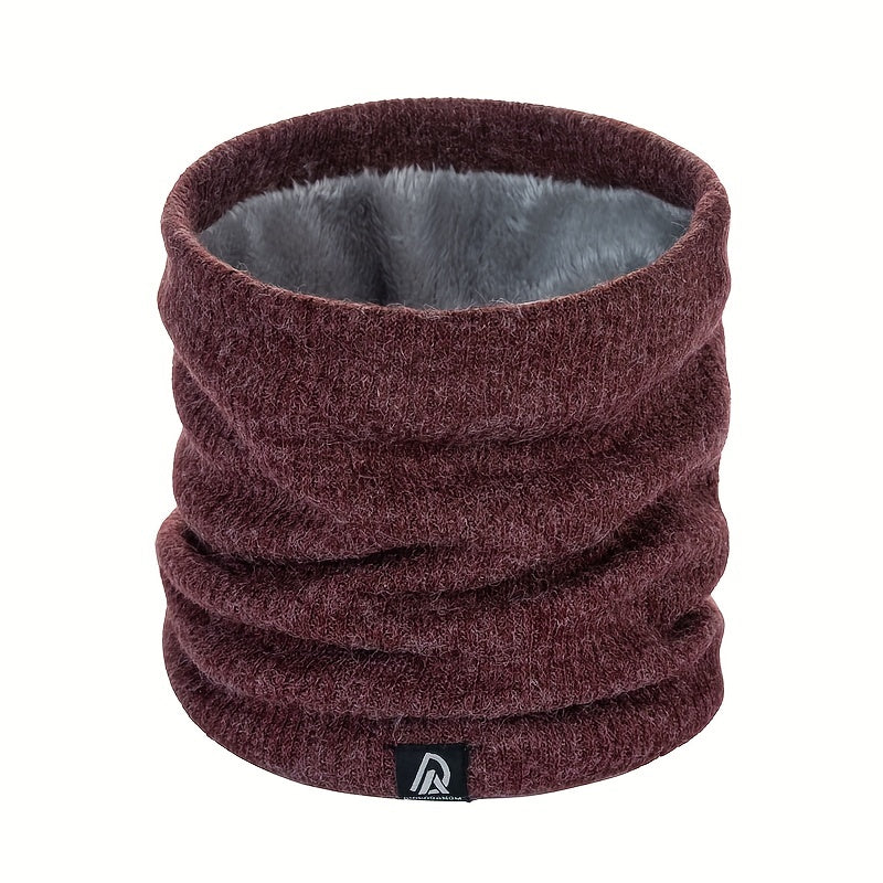 Ayollar uchun kuz qish issiq to'qilgan bo'yinbog' fleece bilan qoplangan cheksiz sharf bir xil rang