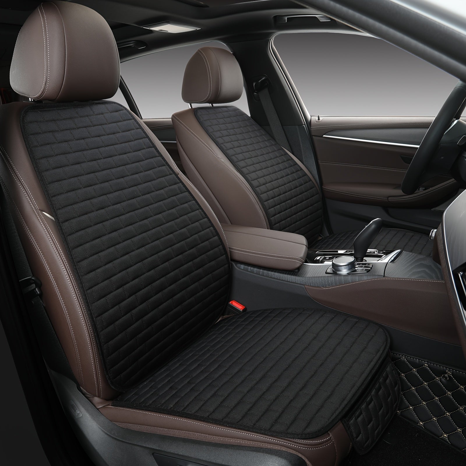 Всесезонный чехол для автомобильного сиденья из полиэстера с моющимися защитными накладками для передних и задних сидений