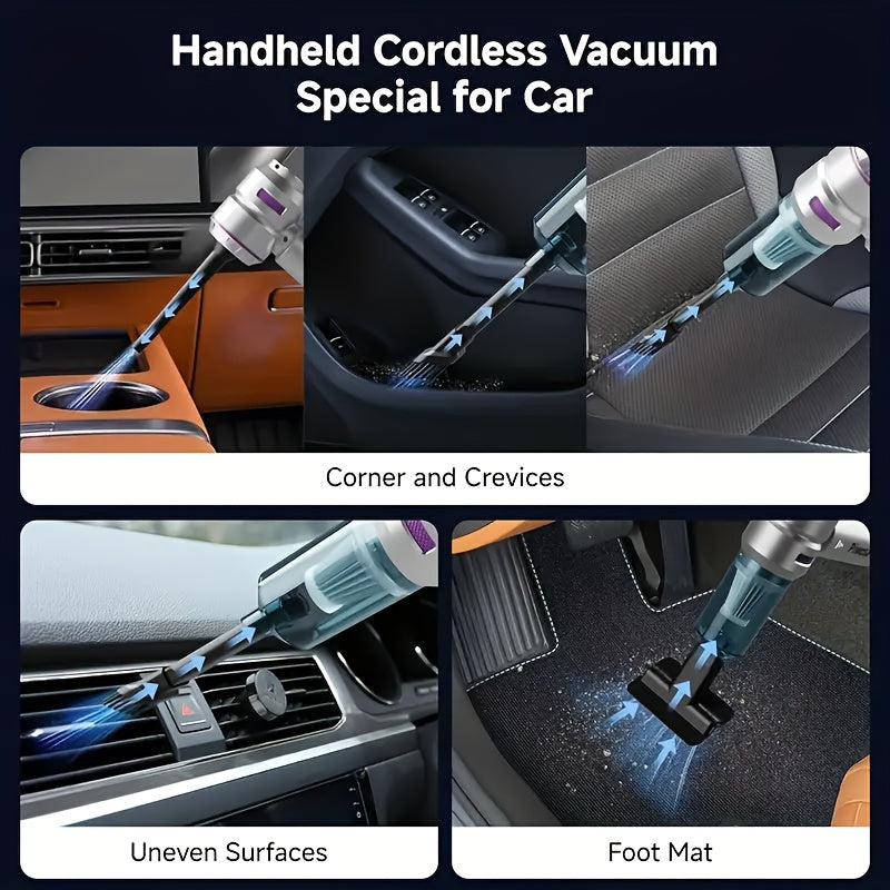 Portable Wireless Handheld Car Vacuum Cleaner with Large Suction for Home Office Camping
