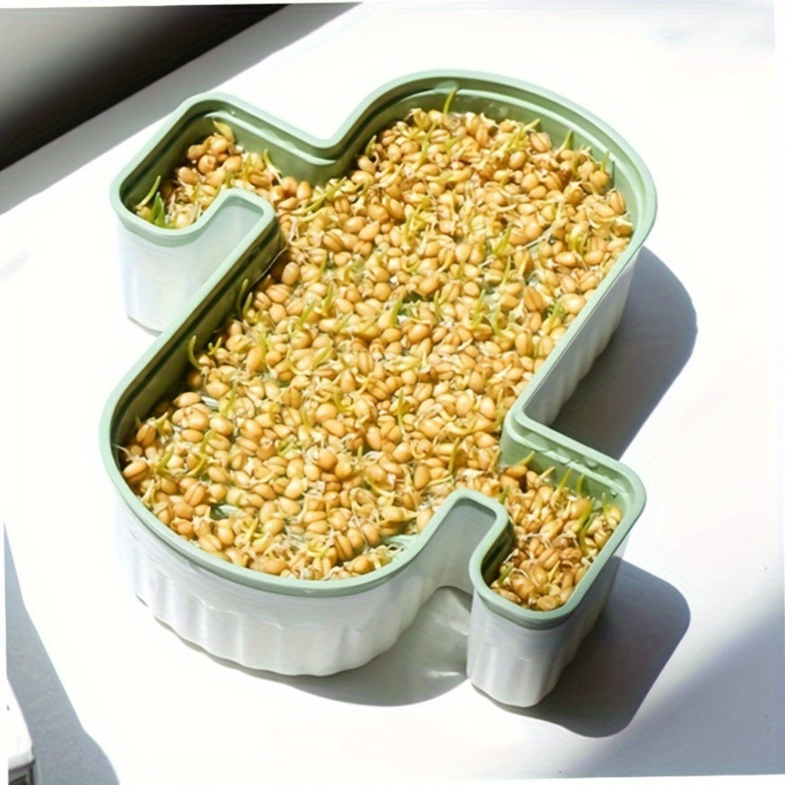 Double-Layer Detachable Cat Grass Growing Kit Reusable Hydroponic Sprouting Tray