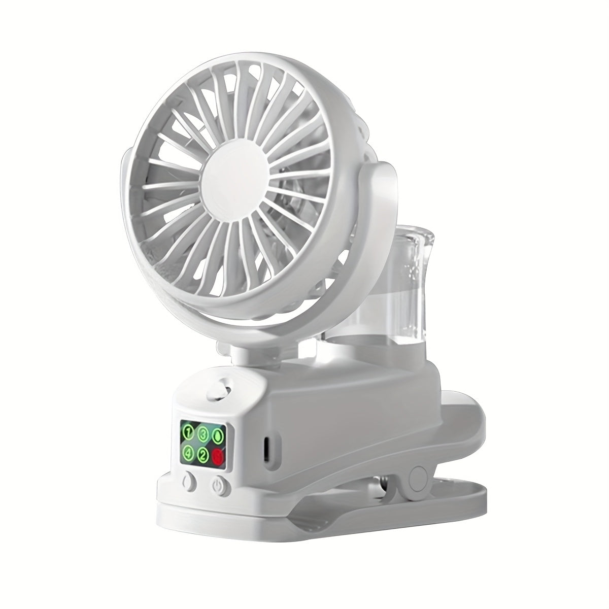 2-in-1 USB Fan and Humidifier Portable Desktop Fan with 4 Speeds and 2 Humidity Levels