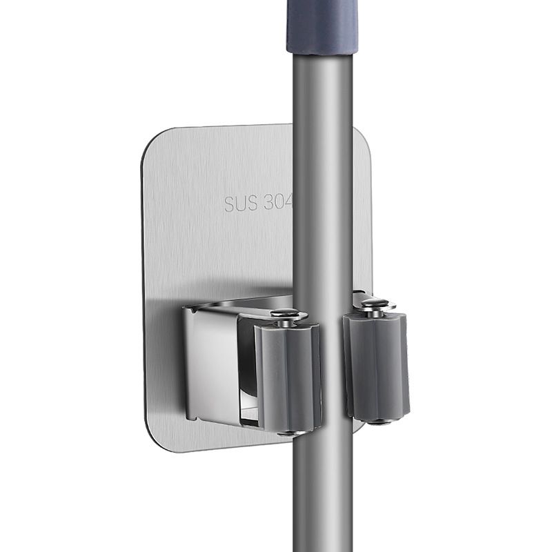 Juego de ganchos de pared de acero inoxidable para limpieza de alta resistencia, instalación fácil sin necesidad de golpes