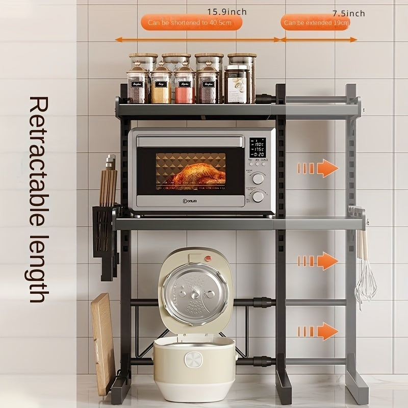 Expandable Metal Kitchen Shelf Rack for Microwave and Appliances