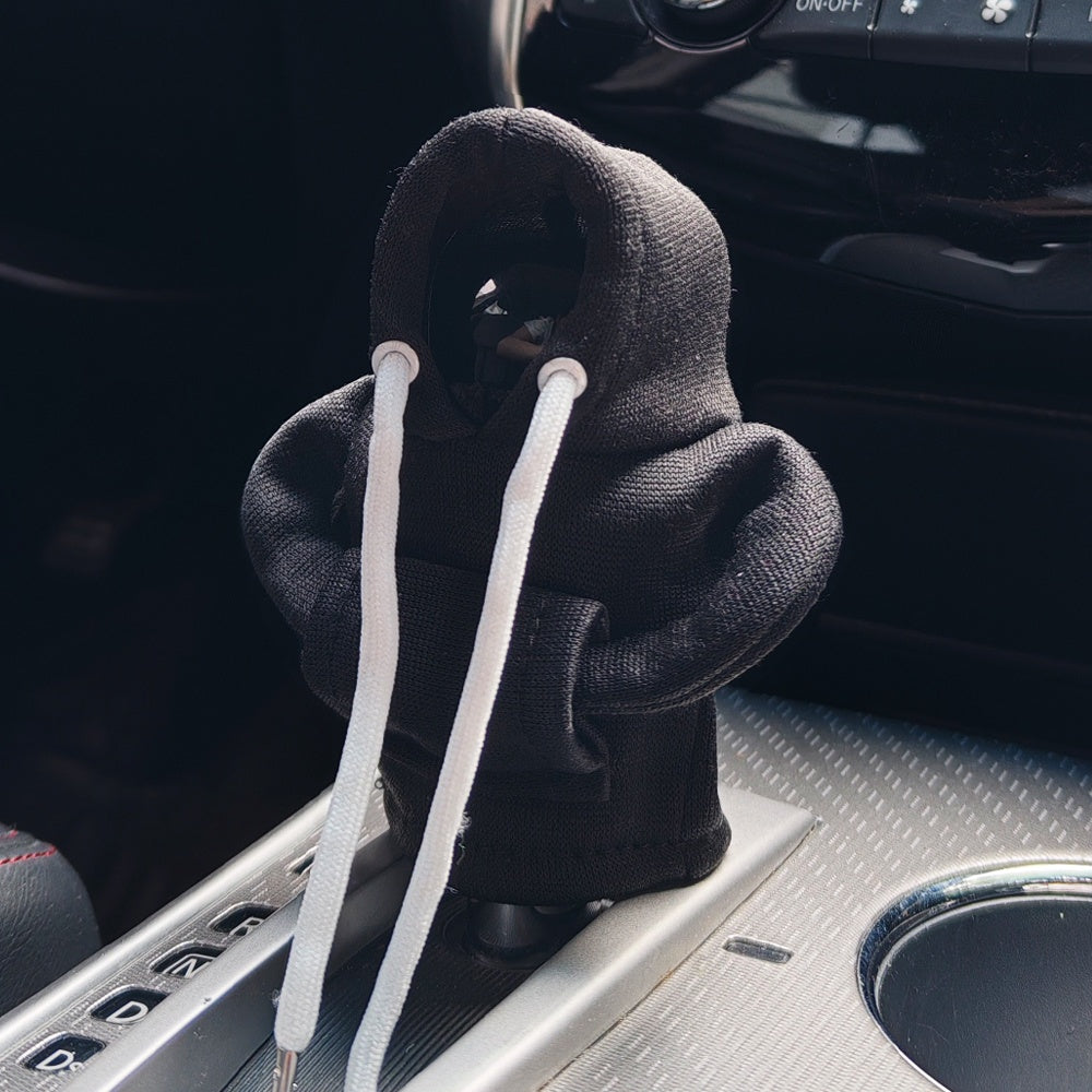 Mini Hoodie Car Gear Shift Cover Polyester Auto Interior Decor Dustproof