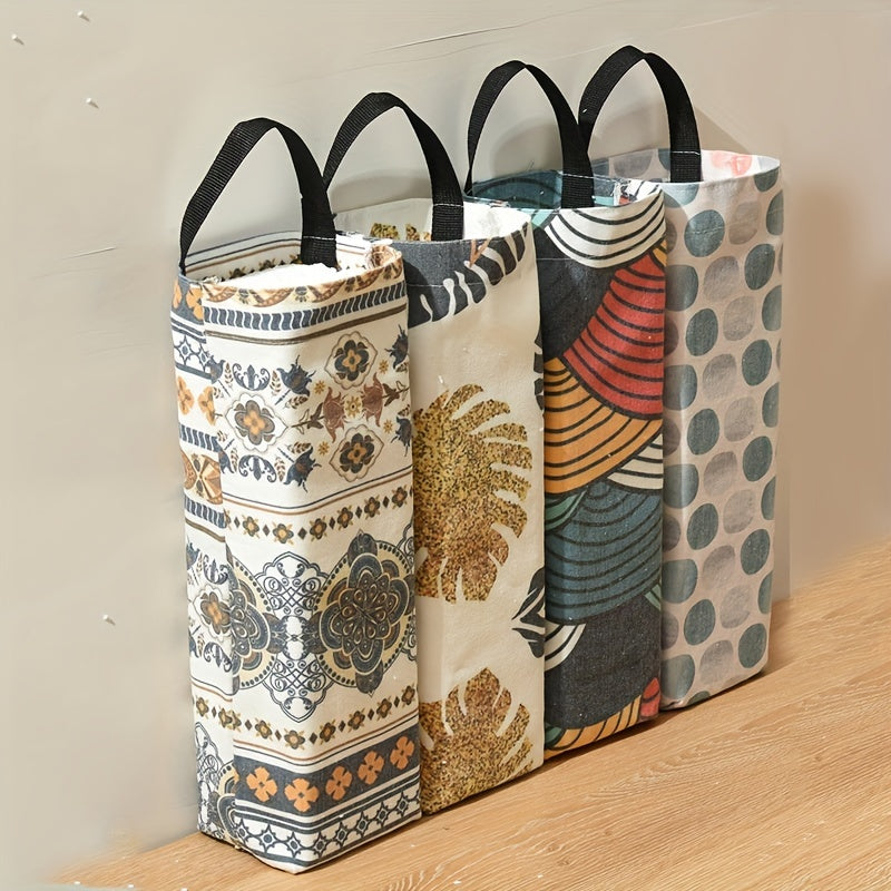 Dispensador organizador de bolsas de basura de pared con gran capacidad para cocina