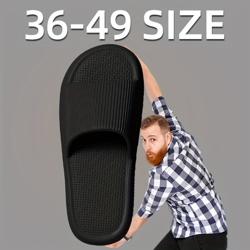 MAOLI Jim EVA Slaydlar Erkaklar va Ayollar uchun - Sirpanmaydigan, Hidga Qarshi Yozgi Poyabzal, Yumshoq Teksturalangan Taglik, Uy va Hammomda Foydalanish, Qora va Oq