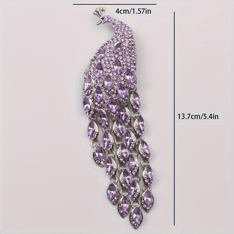Vintage to'rgul brosh, rhinestone va tassel tafsilotlari bilan - palto va jaketlar uchun zamonaviy pin, nafis moda aksessuari