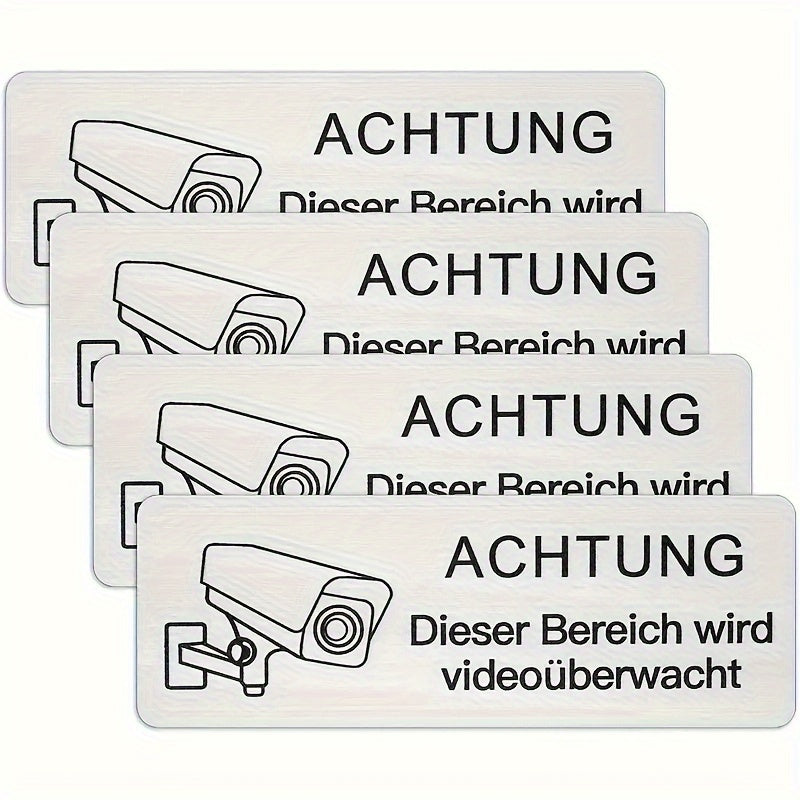 Алюминисовая видеонаблюдательная табличка для стены, самоклеящаяся, водонепроницаемая, УФ-защита, устойчивая к ржавчине