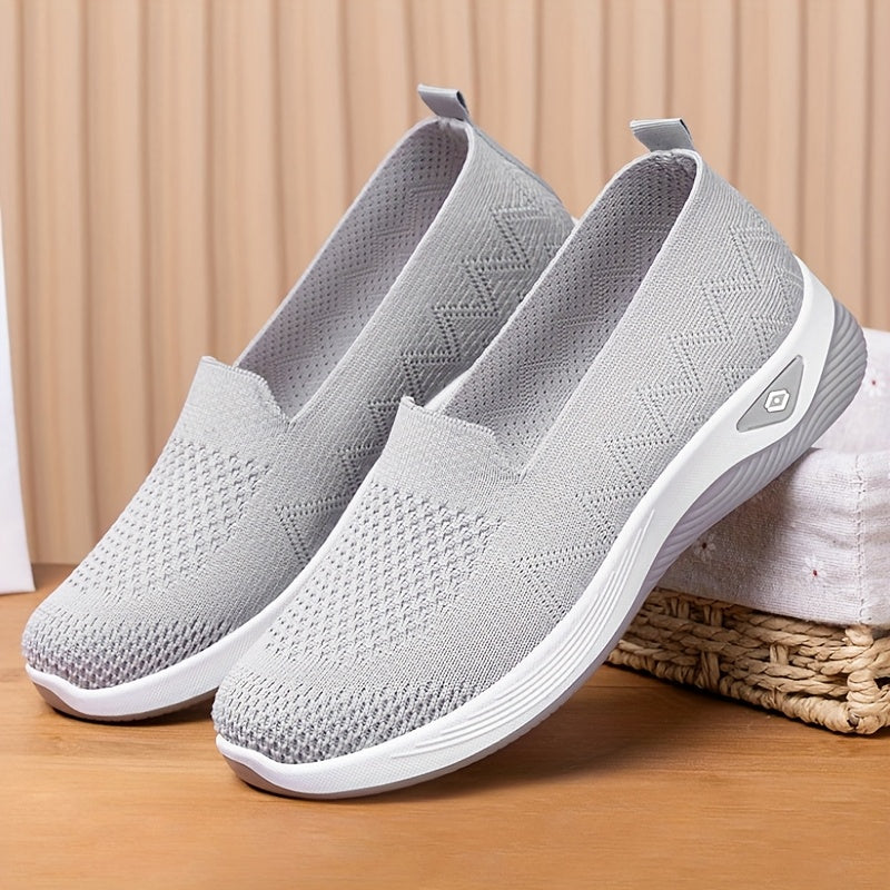 Women's Mesh Slip-On Sneakers Lightweight Casual Walking Shoes All-Season