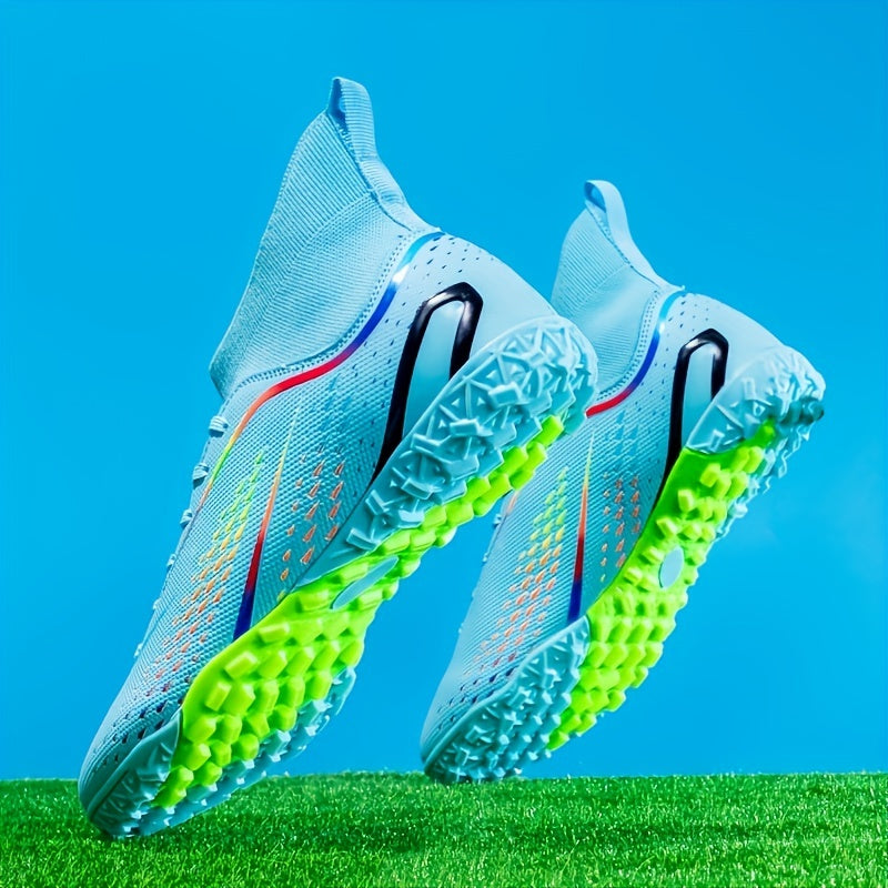 Lightweight All-Season High-Top Soccer Cleats for Training and Competition