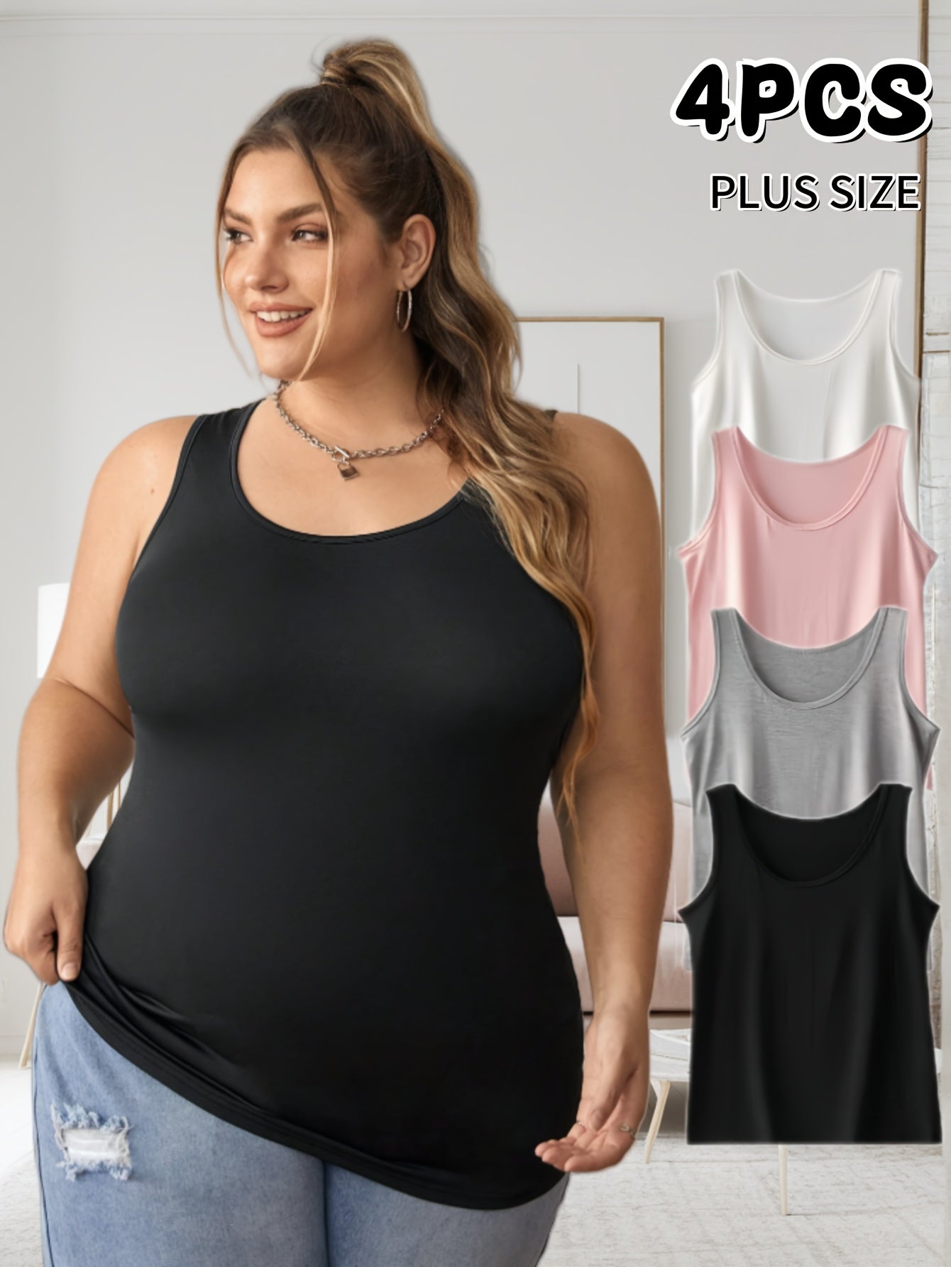 Женские майки без рукавов больших размеров, дышащие, комфортные, повседневные, однотонные
