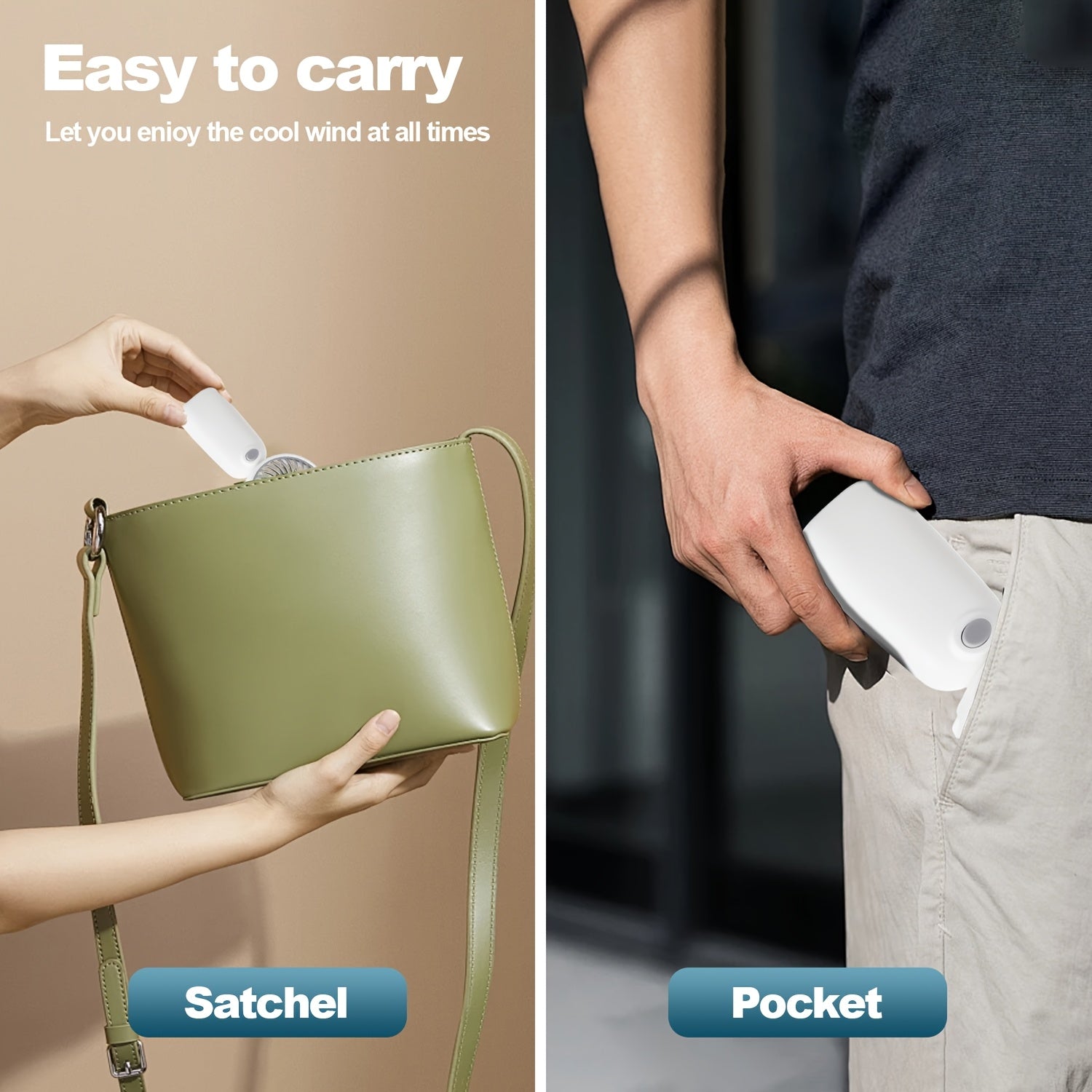 Portable Handheld Fan with Multi-Color Blades, Lightweight Plastic, Battery Operated for Office Travel Camping