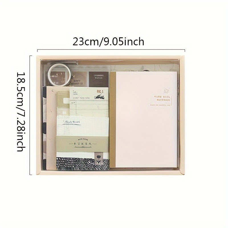 Student Art Notebook Set with Stickers and 122-Piece Material Kit for School Supplies