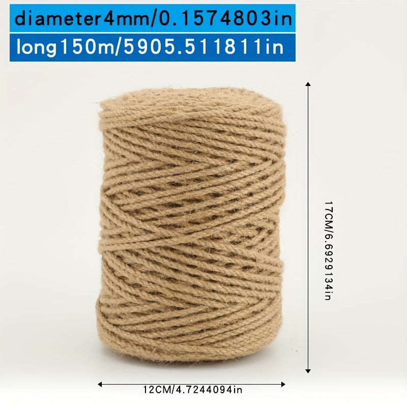 Natural Jute Twine Rope for DIY Crafts Gift Wrapping Decorative Projects 4-14mm