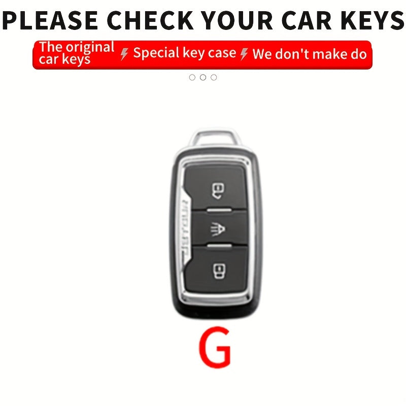 Car Key Cover Case Alloy Black Protective Fob Shell for SUV Remote