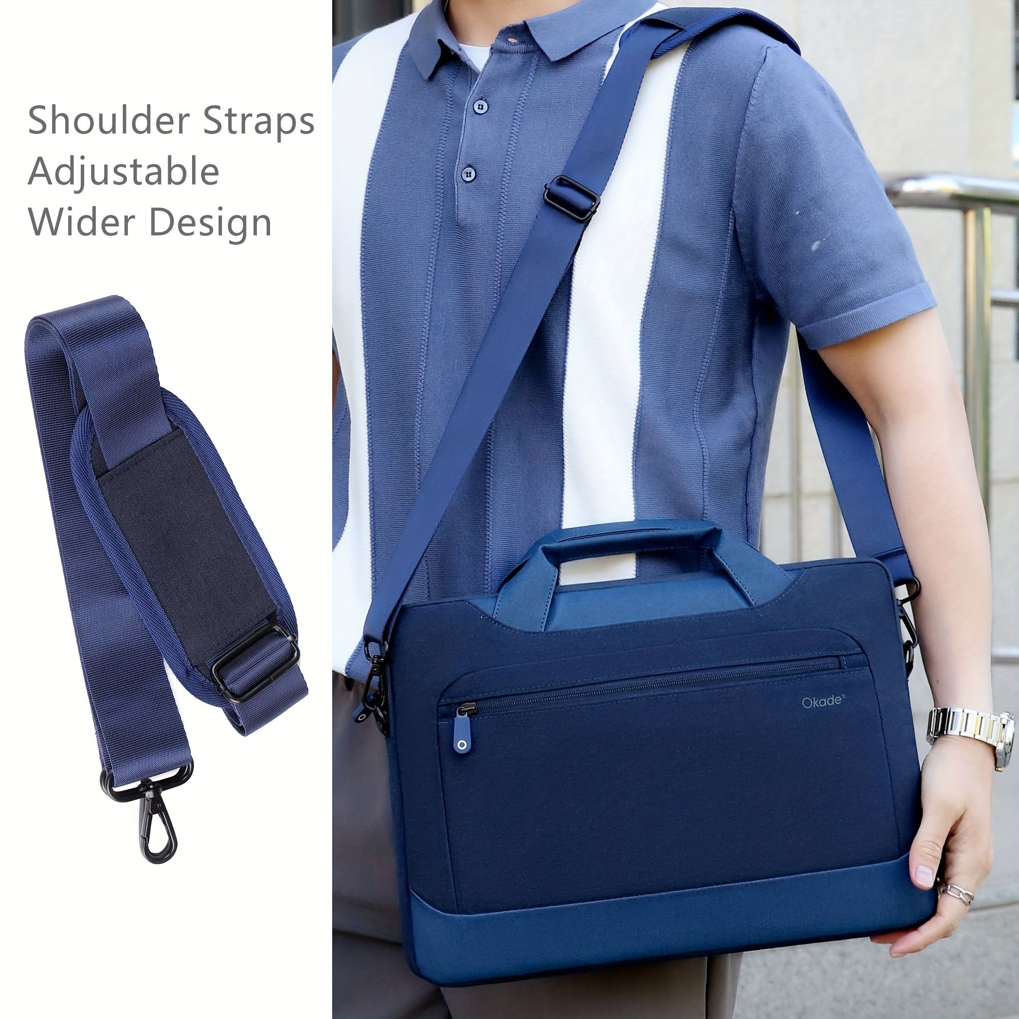 Lightweight Waterproof Shockproof Laptop Bag for 13.3-16 Inch Tablets with Adjustable Detachable Straps