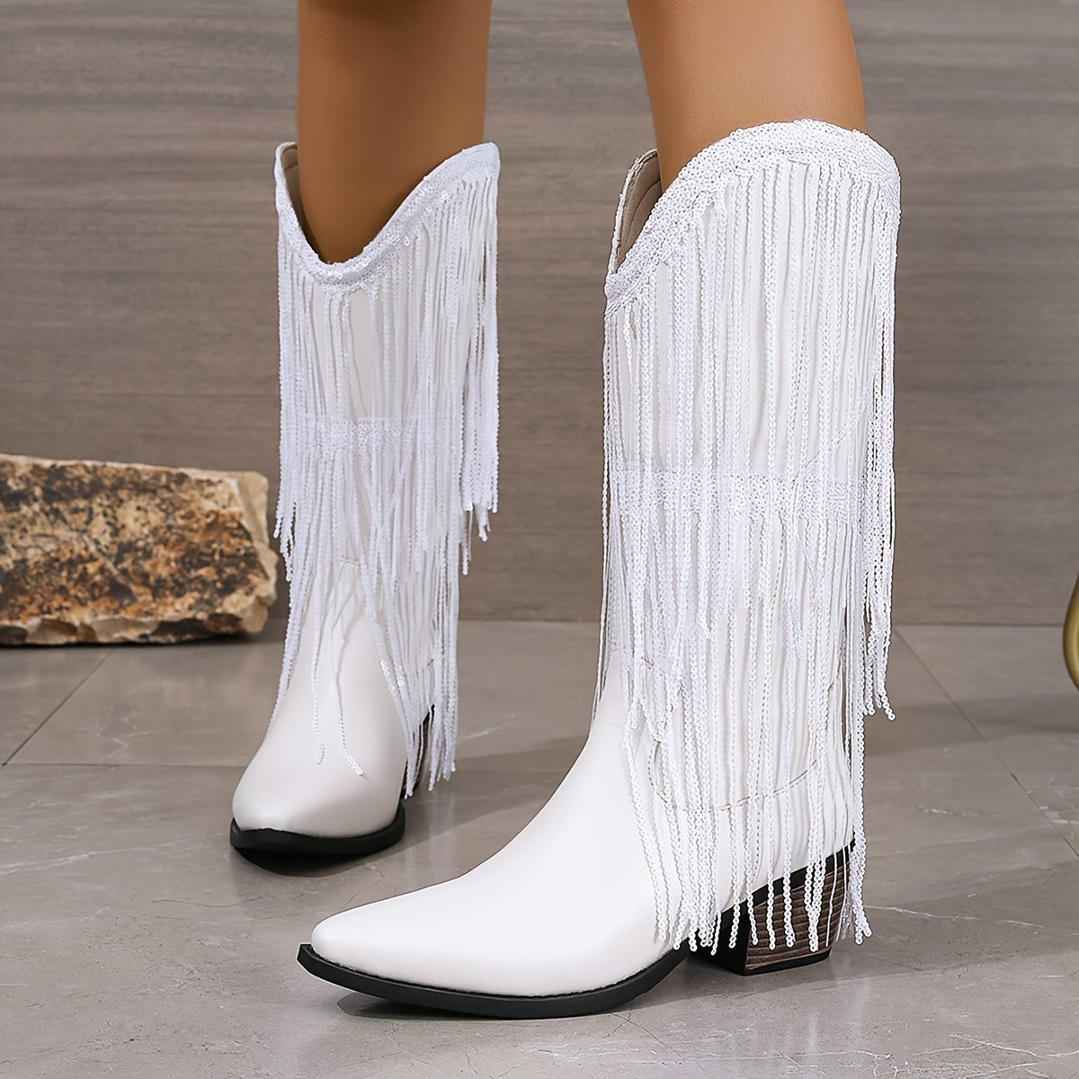 Women's Mid-Calf PU Boots Fall Winter Comfortable Versatile
