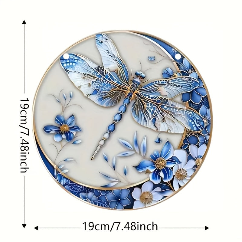 Acrylic Blue Dragonfly Wall Art Decor for Indoor Outdoor Garden Patio Bedroom
