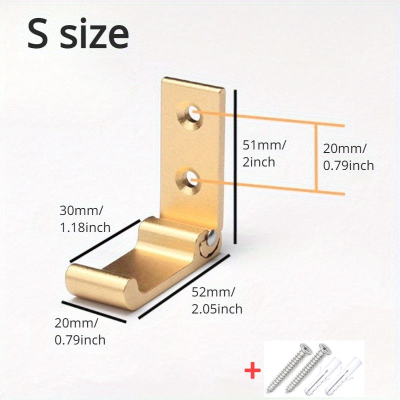 Foldable Wall Hooks Black Gold Silver for Bathroom Bedroom Coat Rack Robe Hanger