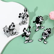 Disney Mickey Mouse Enamel Pins for Kids and Adults Alloy Cartoon Character Brooches Backpack Accessories