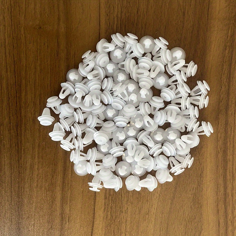 Avtomobil plastmassa fastenerlari 8mm naylon tokchalar uchun avtomobil eshiklari, bagajlar, ichki qism uchun 100 dona