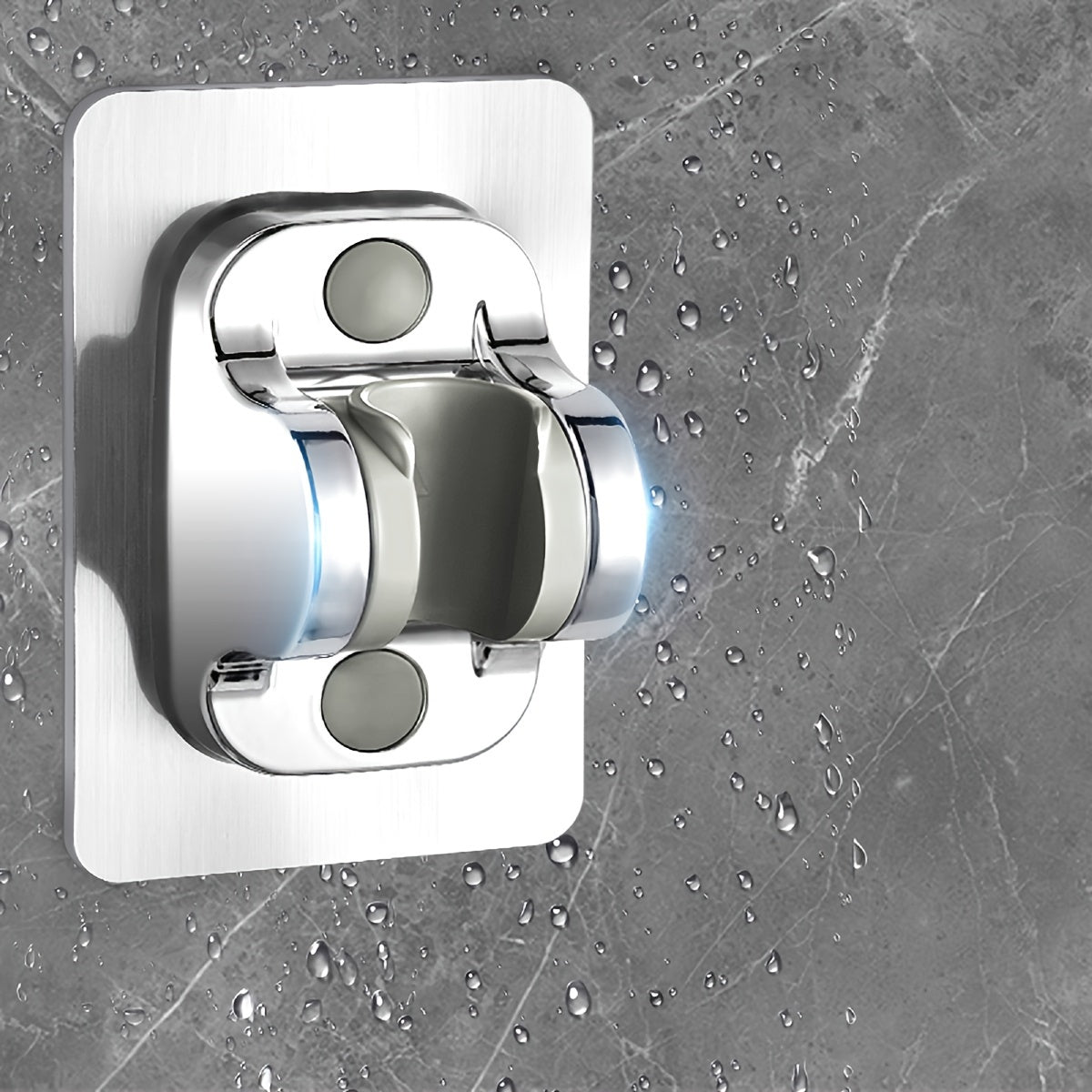 Soporte de ducha ajustable de montaje en pared, plástico, impermeable, a prueba de humedad, rotación de 120°