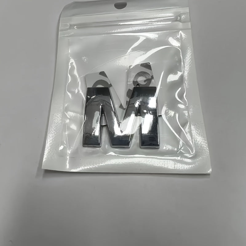 3D металлическая алфавитно-цифровая автомобильная наклейка с отражающим серебристым покрытием, долговечный акцент на кузов