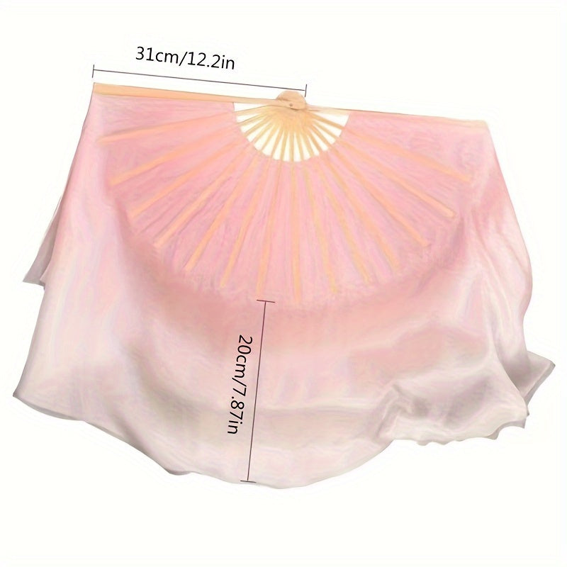 Lotus Pink Gradient Qiyshayuvchi Raqs Fan - Ikkita Tomonli Ipak, Ko'rgazmalar, Partiyalar va Uy Dekoratsiyasi uchun Ideal, Nafis Ta'sir bilan