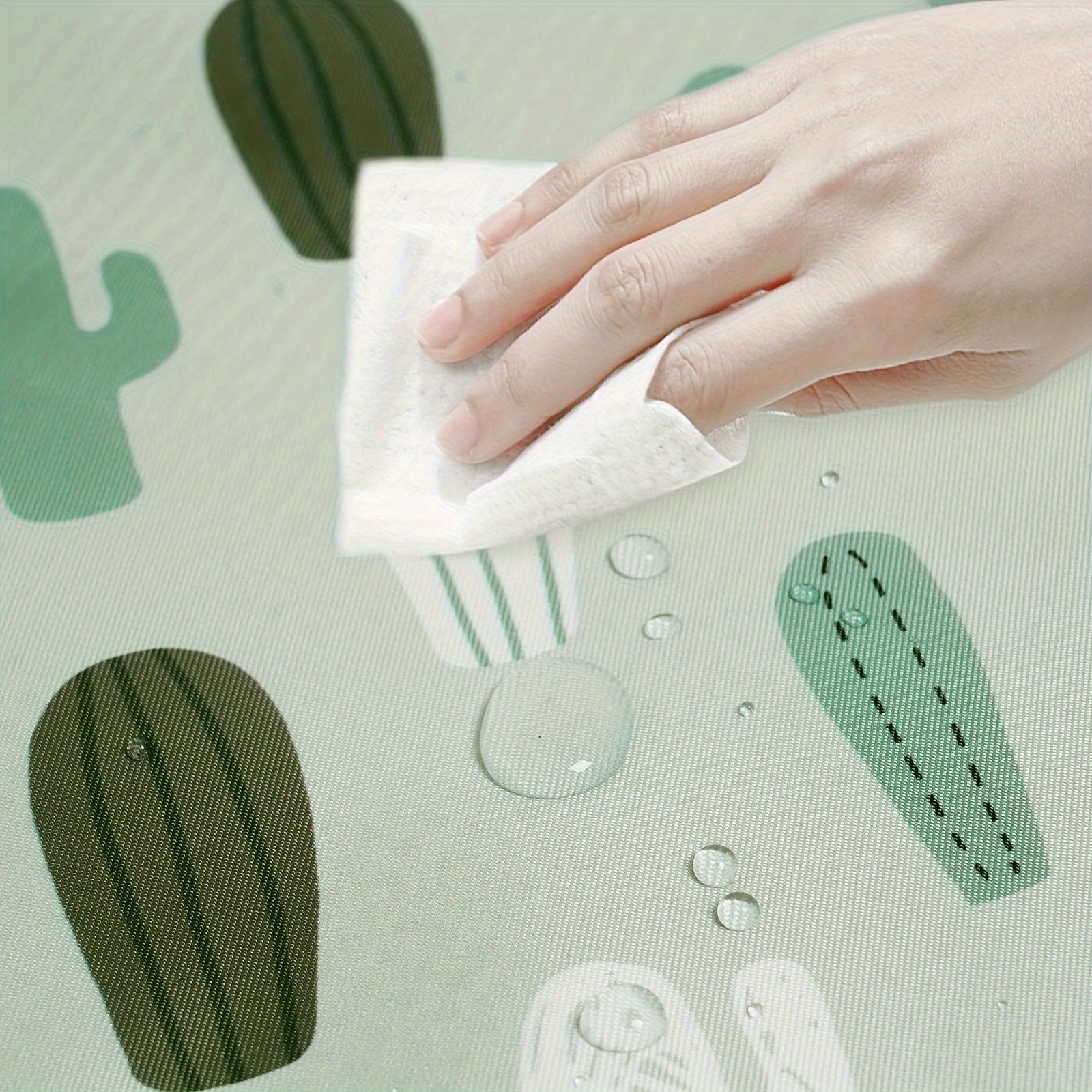 Kids Play Mat 109x109 cm Waterproof Non-Slip Foldable for Crawling and Play