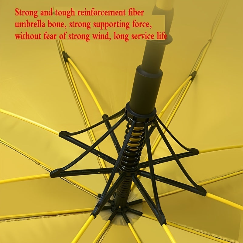 Minimalist Automatic Umbrella Water-Resistant Polyester Canopy Carbon Fiber Ribs Wind-Resistant