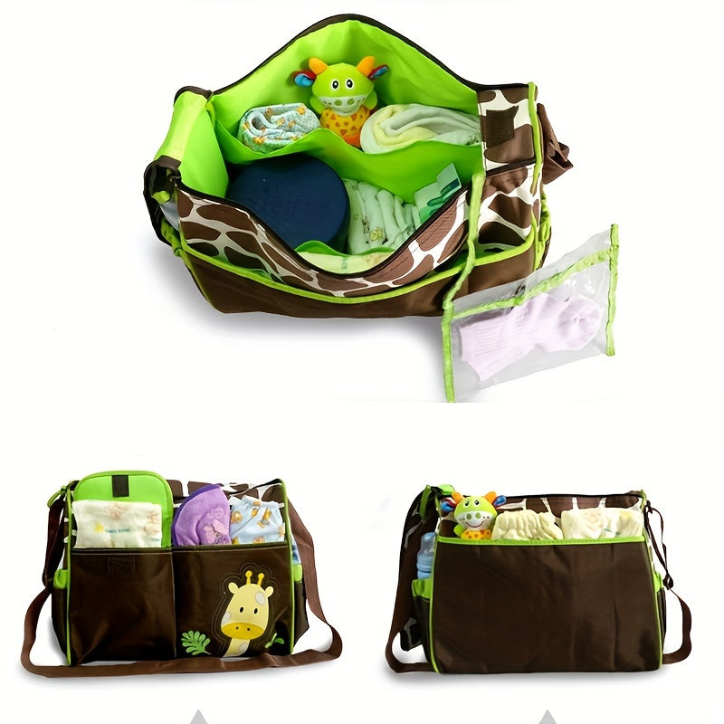 Diaper Bag for Moms with Cartoon Pattern Spacious with Multiple Functions Wet and Dry Separation