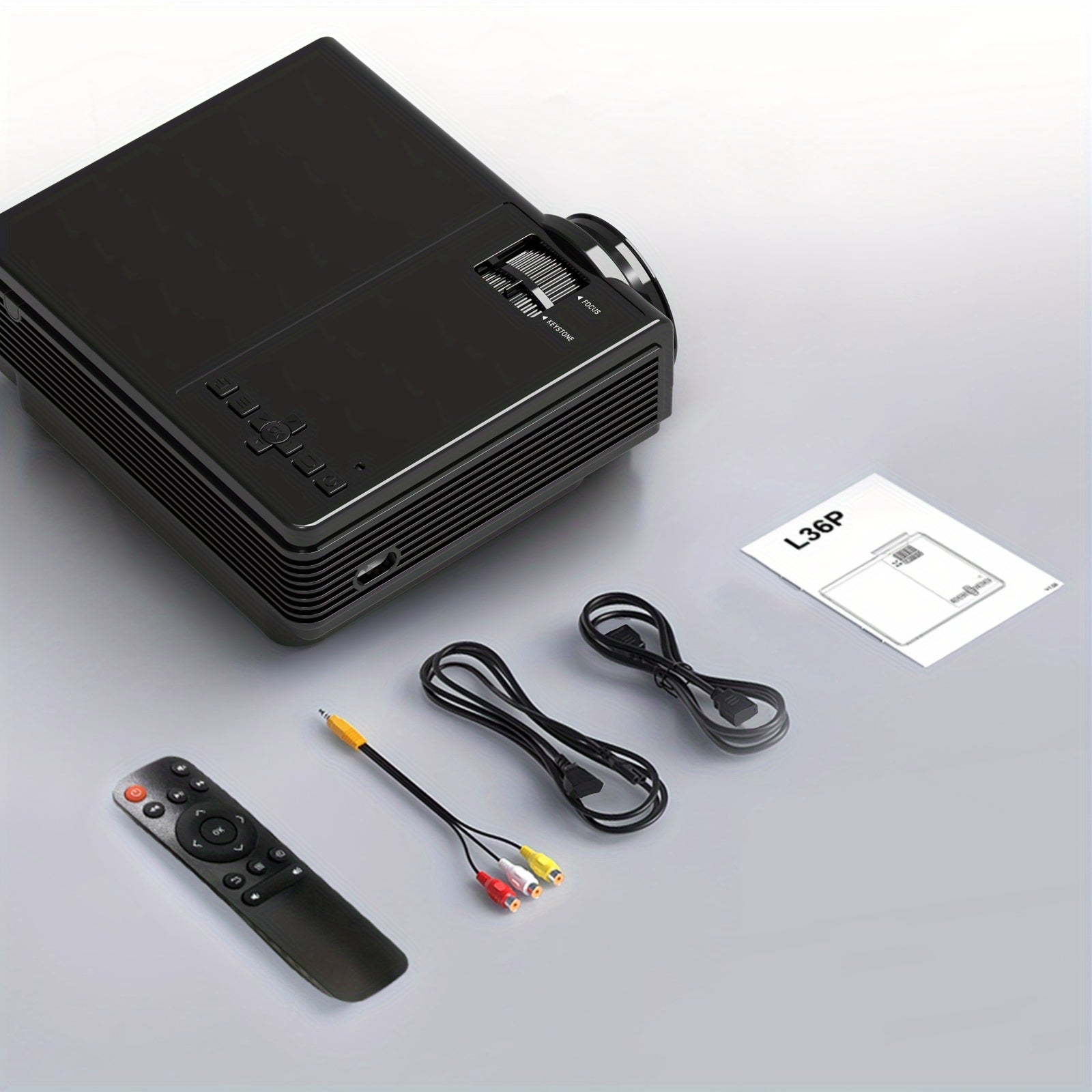 Portable Full HD 1080P WiFi Projector with 7.62m Display for Outdoor Movies and Home Cinema