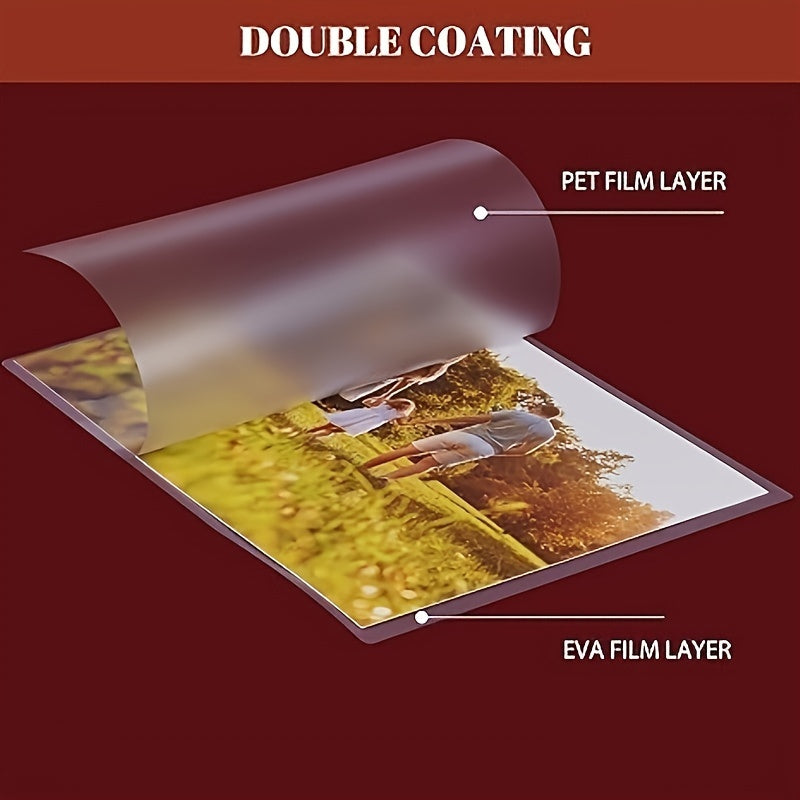 50pcs A4 Laminating Pouches Clear Office Document Protectors