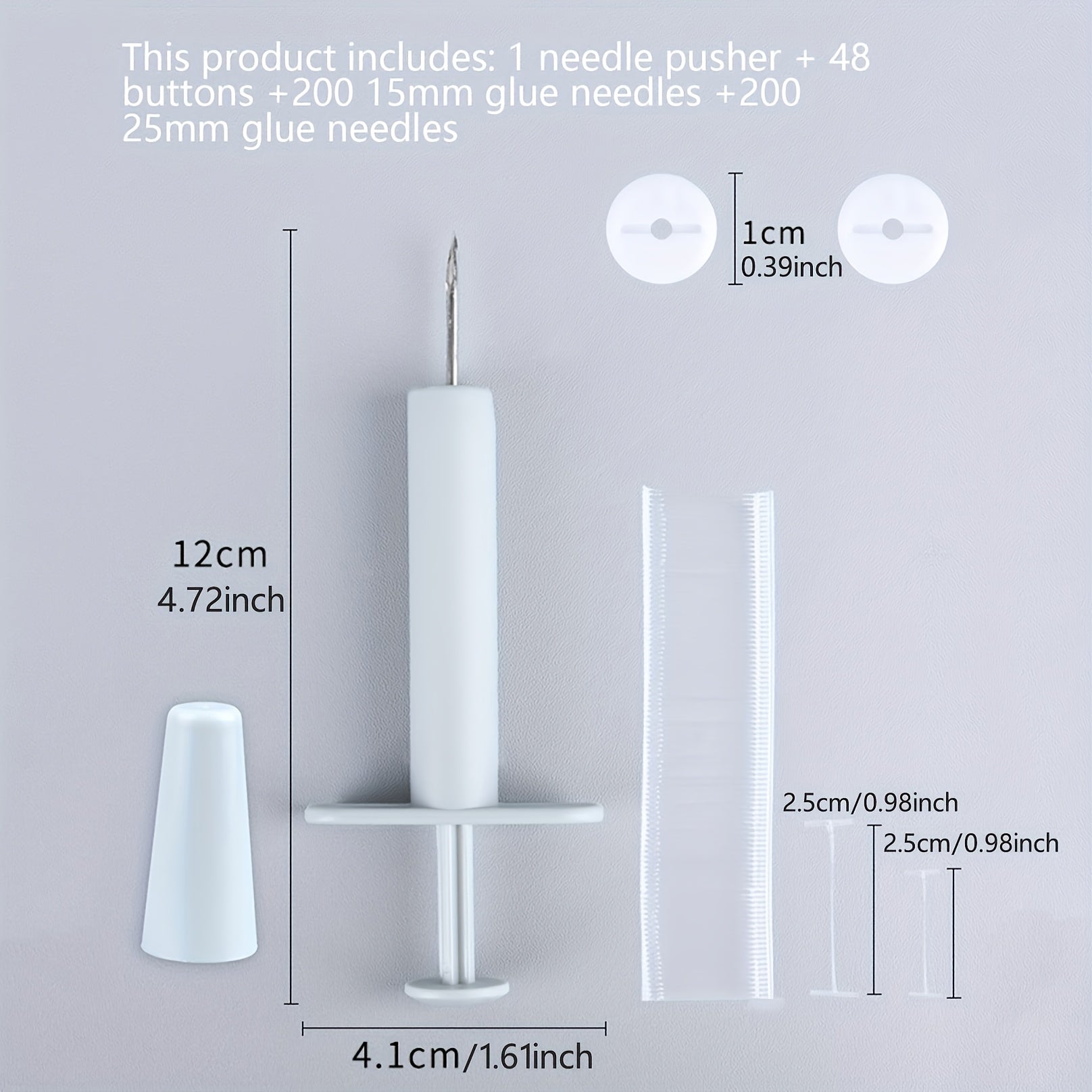 Non-Slip Invisible Quilt Fasteners Set of 3 Polypropylene White Bedding Securement