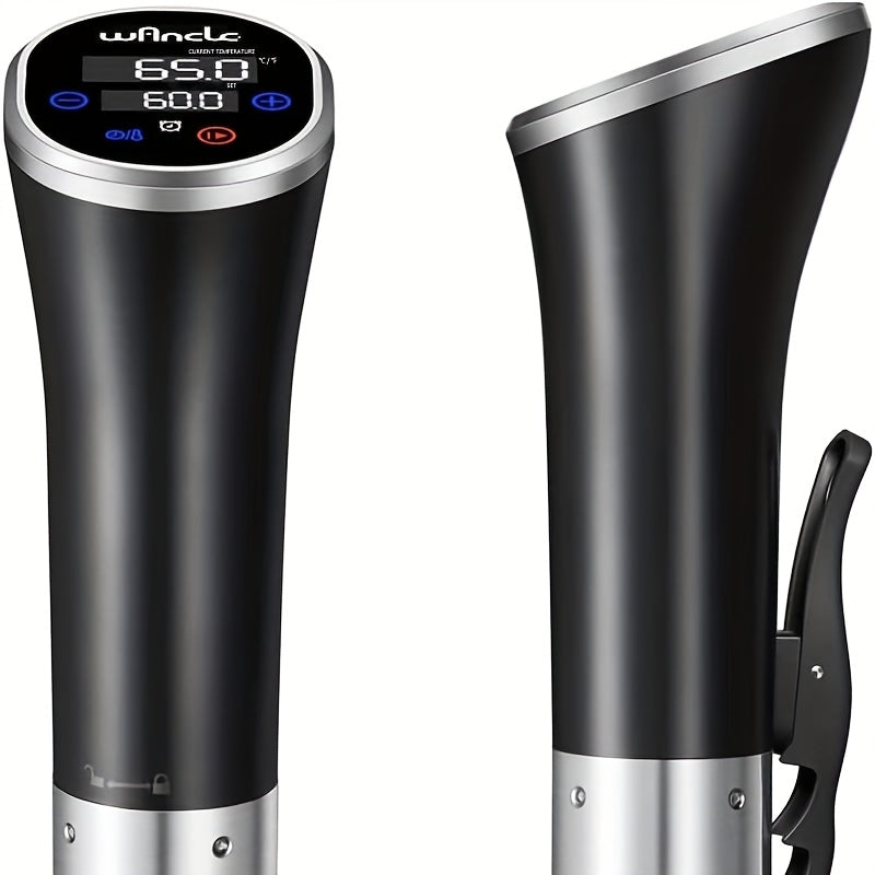 WANCLE 1100W Immersion Circulator aniq harorat nazorati, past shovqin, dasturlash imkoniyatlari va 1-10L sig'im bilan. Sekin pishirish va qahva tayyorlash uchun ideal. Zamonaviy zanglamaydigan po'latdan yasalgan