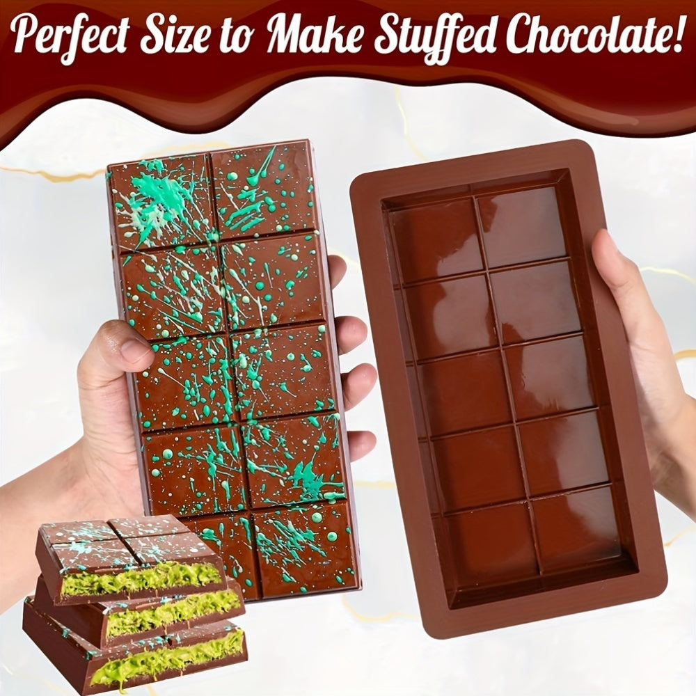 Silicone Chocolate Molds Non-Latex Reusable for Candy, Protein Bars, Baked Goods