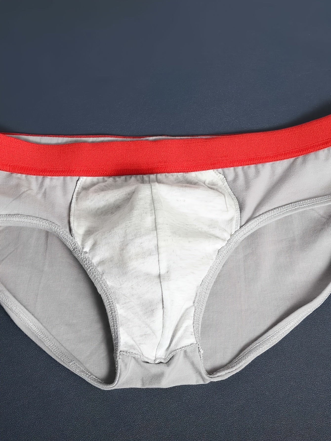 Men's Cotton Feel Triangle Underwear Set 3 Mixed Colors Mid-Rise Breathable Elastic