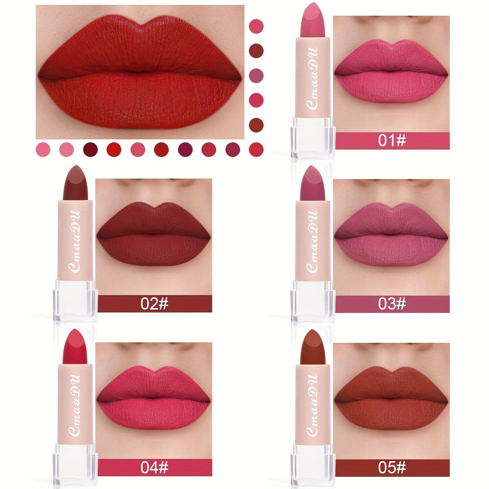 Women Matte Lipstick 15 Colors Lip Gloss Moisturizing Waterproof Lip Makeup