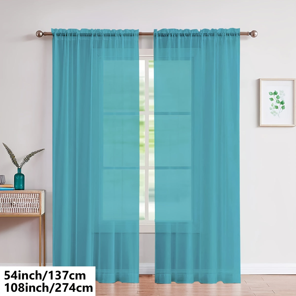 Cortinas de gasa blancas ligeras para sala de estar y dormitorio, transparentes, para barra