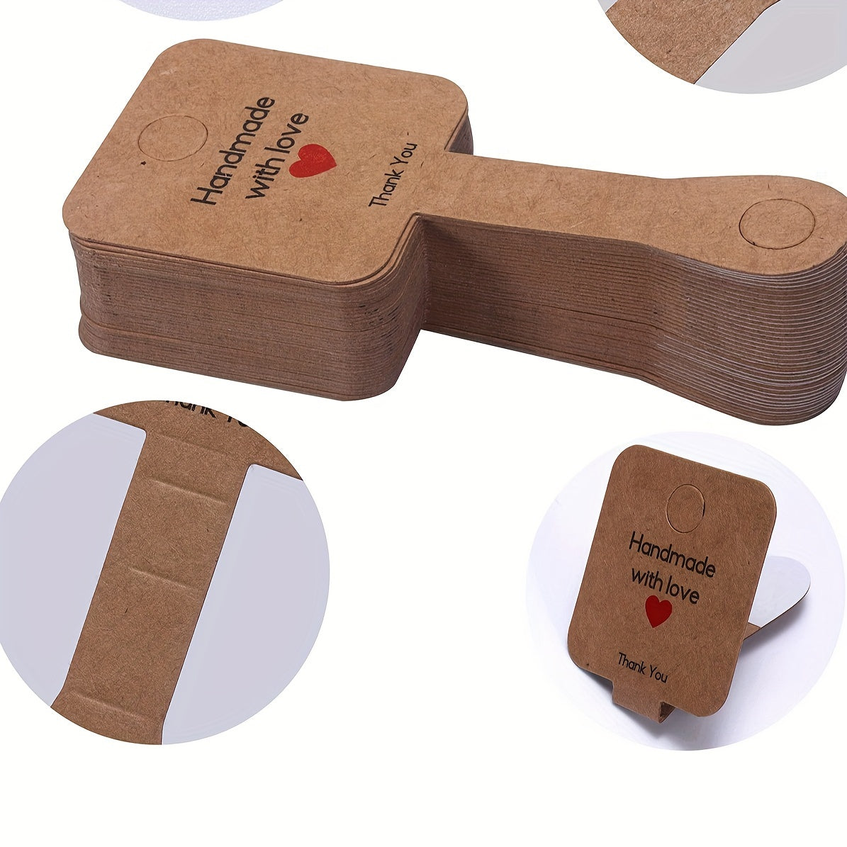 Упаковка из 100 карточек для демонстрации украшений для колец, ожерелий, браслетов, брелоков