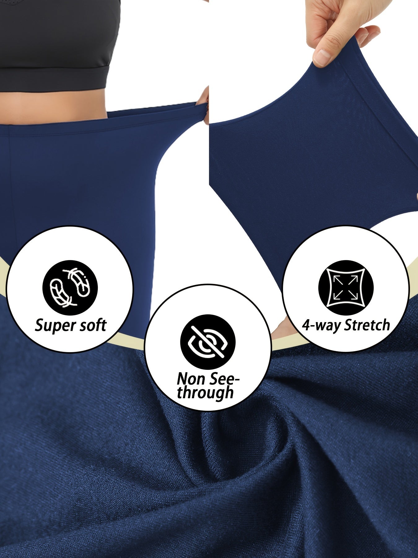 Leggings deportivos de talle alto para tallas grandes, suaves y opacos, ideales para yoga y running