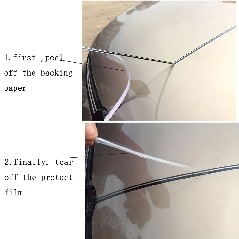 Qora va oq vinil avtomobil chiziqli stiker 385.8 dyuym, suv o'tkazmaydigan, UVga chidamli