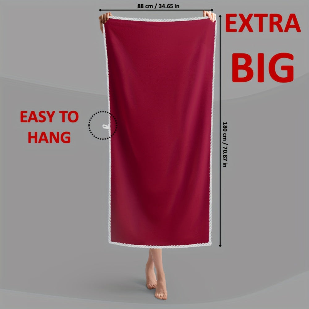 Полотенце для ванной из высококачественного полиэстера с космическим дизайном, супер мягкое, экстра большое, ультра впитывающее - 290 г/м²