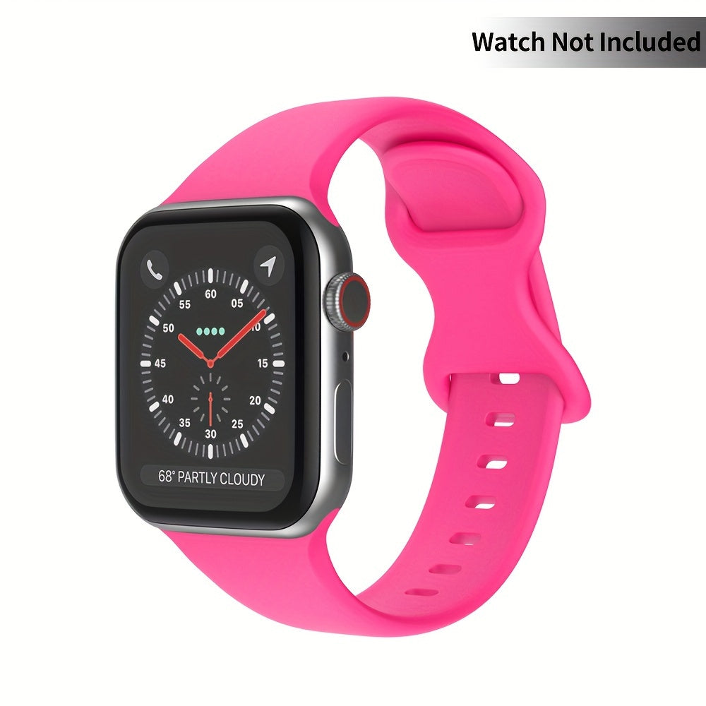 Waterproof Silicone Watch Strap with Buckle for 38/40/41mm and 42/44/45/49mm Apple Watch Compatible with Series 1-9 and Ultra Sports Replacement Band for Men Women